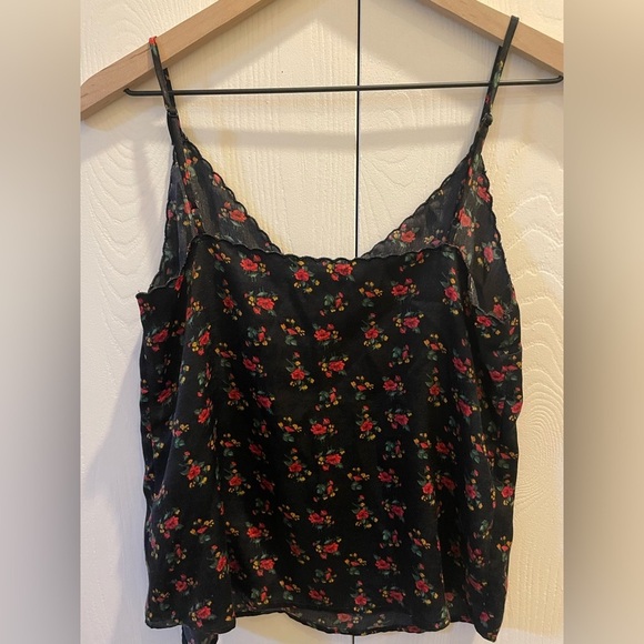 BP Black Floral Scallop Detail Women's Top - Picture 2 of 5